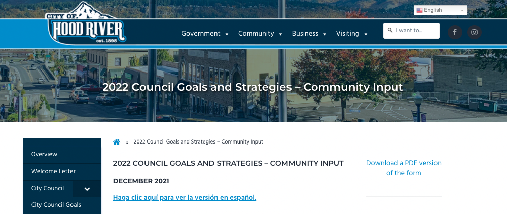Council seeks input on 2022 goals & work plan