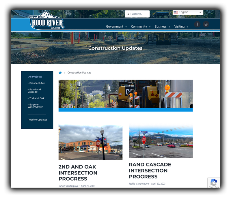 City Launches Construction Blog
